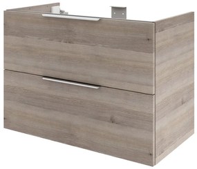 Mobile da bagno sotto lavabo SENSEA Neo naturale lucido L 90 x H 64 x P 48 cm 2 cassetti, lavabo non incluso