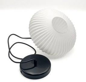 Lampadario a sospensione con filo HARMA 1xE27/15W/230V diametro 25 cm bianco/nero