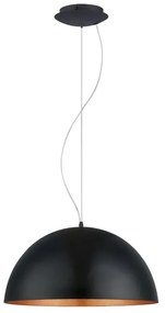 Lampadario Glamour Gaetano 1 nero E27 Ø53cm EGLO