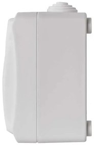 Interruttore domestico AC n. 6 con presa 250V/16A IP44 bianco