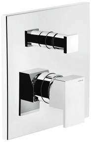 Rubinetto per doccia getto laminare cristallino ad incasso monocomando Mia cromo lucido NOBILI