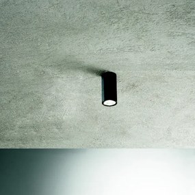 Lampada faretto da interno FILO in alluminio verniciato 6x12 cm Nero