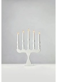 Markslöjd 706278 - Candeliere natalizio SVANEHOLM 5xE10/3W/230V pino/bianco