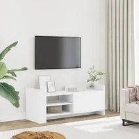 Mobile Porta TV Bianco 100x35x40 cm in Legno Multistrato 848374