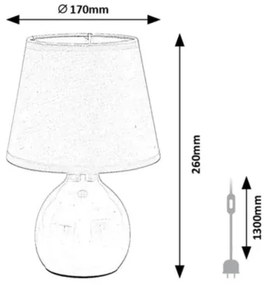 Rabalux 74076 - Lampada da tavolo INGRID 1xE14/40W/230V beige