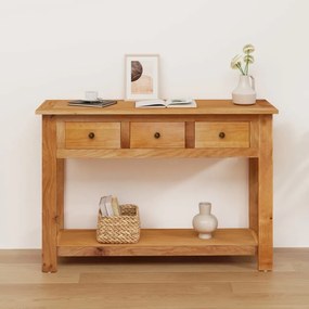 Tavolo Consolle 110x35x75 Cm İn Legno Massello Di Rovere /