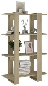 Libreria/divisorio rovere sonoma 80x30x123,5 cm