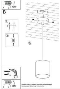 Lampadario a sospensione con filo ORBIS 1 1xGU10/40W/230V grigio