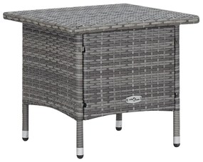 Set Divani da Giardino 2 pz con Cuscini in Polyrattan Grigio