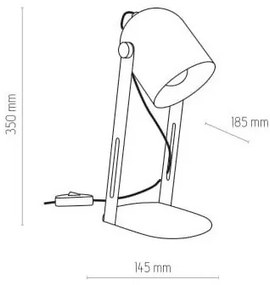 Lampada da tavolo DAVIS 1xE27/60W/230V nera