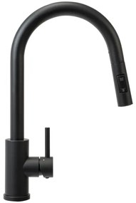 REA-B9147 - Miscelatore per lavello con doccetta estraibile FRESH 39,5 cm, nero opaco