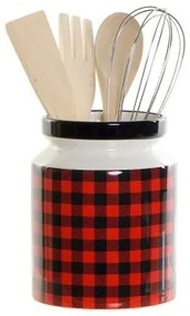 Contenitore per Utensili da Cucina DKD Home Decor Nero Multicolore 1 L 11,5 x 11,5 x 26 cm