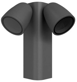 Applique da Esterno Orientabile IP65 2xGU10 serie AXIS - Grigia