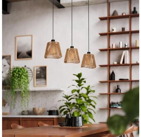 Eglo 44073 - Lampadario a sospensione con filo LAVISTER 3xE27/60W/230V marrone