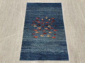 Loribaft Tappeto 150x100 Blu (Iran) Annodato A Mano