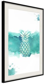 Poster  Pastel Pineapple  Cornice Quadri Cornice nera con pass-partout, Larghezza x Altezza Home decor 30x45