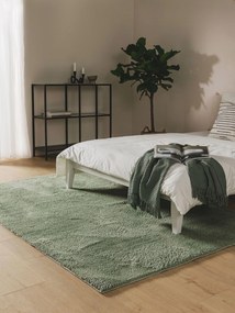 benuta Nest Tappeto a pelo lungo Soda Verde chiaro 140x200 cm - Tappeto design moderno soggiorno
