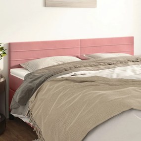 Testiere 2 Pz Rosa 100x5x78/88 Cm İn Velluto /