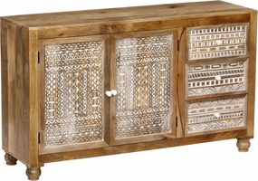 VIGGO - mobile in legno di mango con 2 ante e 3 cassetti