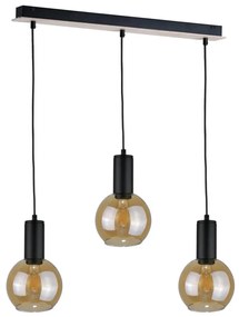 Lampadario a sospensione con filo JANTAR WOOD 3xE27/60W/230V
