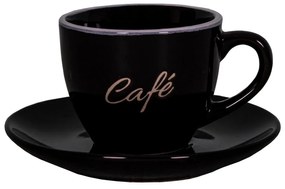 Tazza da espresso in gres nero Bistro Café - Antic Line