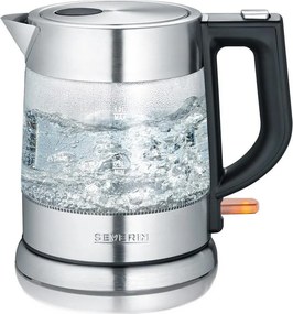 Severin WK 3468 - Bollitore elettrico rapido 1 l 2200 W/230 V acciaio inox/vetro