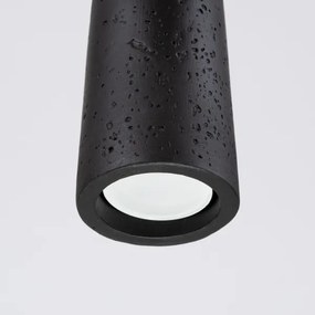 Sollux SL.1355 - Lampadario a sospensione con filo ELECTRA 1xGU10/10W/230V calcestruzzo/nero