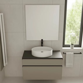 Mobile da bagno sospeso sotto lavabo Fusion L80 H60 P45 cm nocciola, 2 cassetti