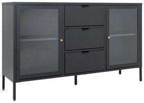 Cassettiera in metallo nero 140x85 cm Dalby - House Nordic