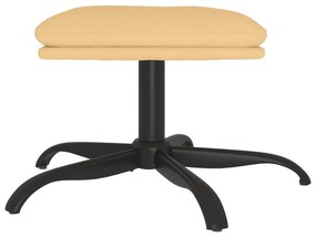Sgabello crema 60x60x36 cm in microfibra