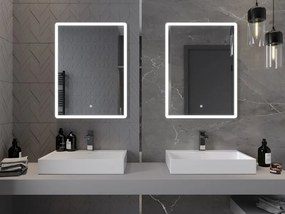Mexen Navia specchio da bagno retroilluminato 60 x 80 cm, LED 6000K, anti-appannamento - 9803-060-080-611-00