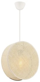 Lampadario a sospensione su cavo BIG DRUM 1xE27/60W/230V crema