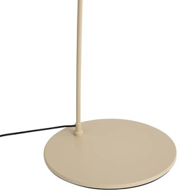 Lampada ad arco moderna beige con paralume in tessuto teddy - Vinossa