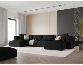 Divano angolare nero a U Esther - Milo Casa