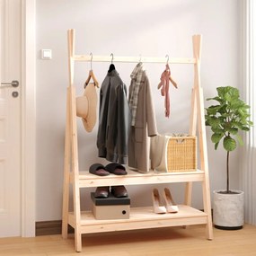 Appendiabiti 100x45,5x150 Cm Legno Massello Di Pino /