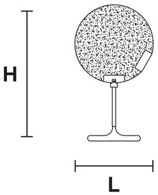 Lampada Da Scrivania Contemporanea Horo Metallo Ottone Vetro Ambra Led 14,4W