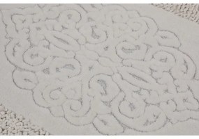 SET 2x Tappeto bagno PIANTE 60x100 cm bianco