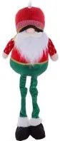 Gnomo Natale altezza 85 cm rosso verde