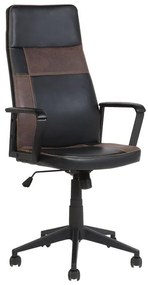 Sedia da ufficio con altezza regolabile in color nero e marrone DELUXE Beliani