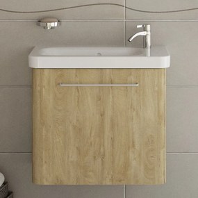 Mobiletto bagno 60 cm profondità ridotta colore rovere | LAC-IRIS-60-R - KAMALU