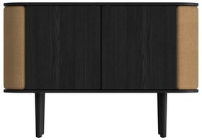 Cassettiera bassa nero-marrone in rovere 109x75 cm Treasures - UMAGE