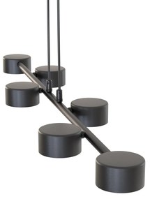 Lampadario a sospensione MEGARA 6 Nero 6xGX53