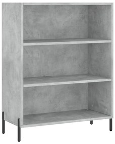 Credenza Grigio Cemento 69,5x34x180 cm in Legno Multistrato