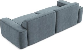 Divano blu polveroso con rivestimento in ciniglia 244 cm Omao – Makamii