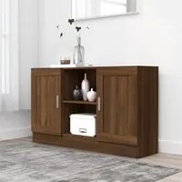 Credenza Rovere Marrone 120x30,5x70 cm in Legno Multistrato 815626