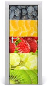 Adesivo per porta interna Frutta 75x205 cm