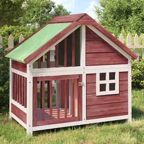 Cuccia Per Cani Moka 96x60,5x87 Cm İn Legno Massello Di Pino /