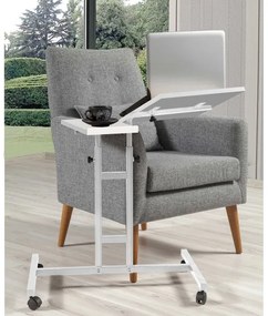 Tavolo regolabile GLEN 87x67 cm bianco