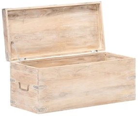 Baule 90x40x40 cm in Legno Massello di Acacia