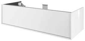 Mobile da bagno sotto lavabo SENSEA Neo Frame bianco laccato lucido L 120 x H 32 x P 48 cm 1 cassetto, lavabo non incluso